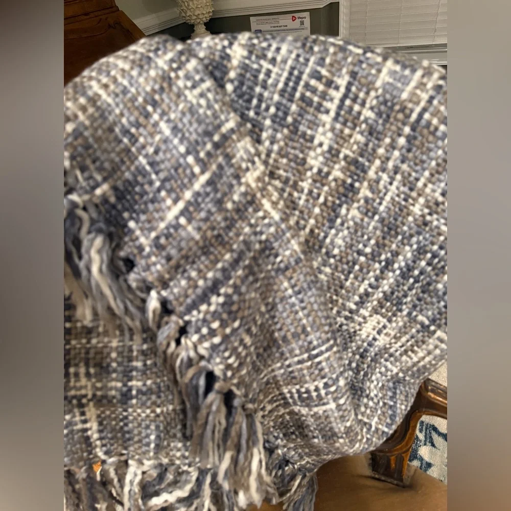 NWT Gorgeous Marled Knit Cotton Throw Blanket